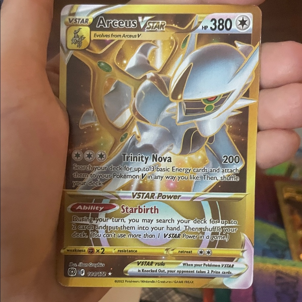 Pokemon Arceus VSTAR Card - Gold and Silver